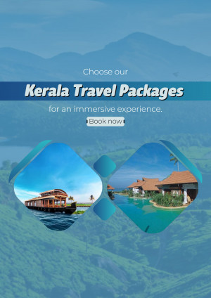 Kerala Travel Packages advertisement with scenic views