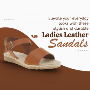Close-up of brown leather sandals for women, perfect for everyday wear.