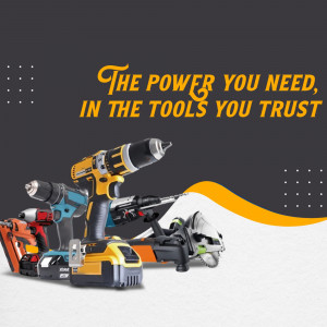 Assortment of power tools including drills and grinders