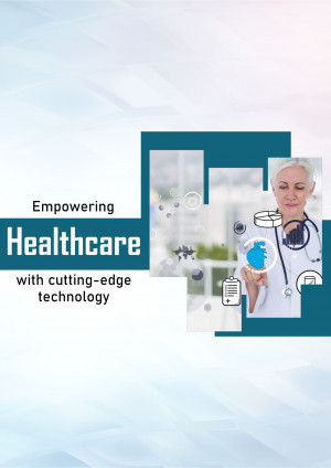 Woman doctor using a digital interface with healthcare icons