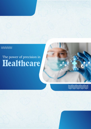 Healthcare worker with glowing medical data