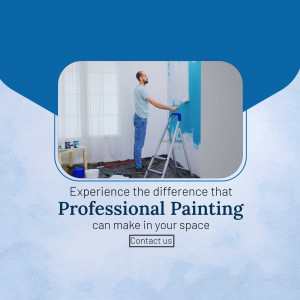Man painting a wall with professional tools