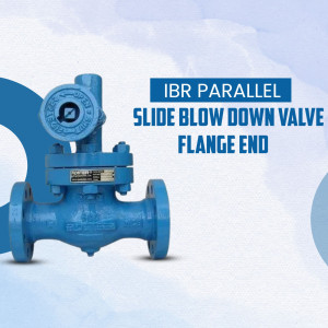 Blue IBR Parallel Slide Blow Down Valve with Flange End