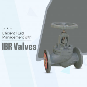 Close-up of a silver IBR valve against a grey and white gradient background with text overlay.