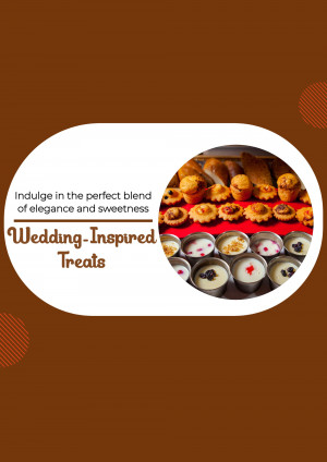 Assortment of wedding desserts including mini pastries, tarts, and puddings.