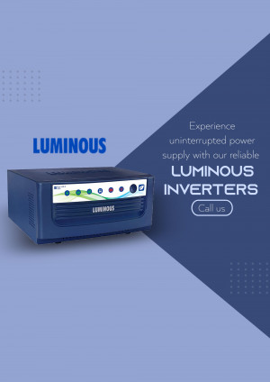 Luminous Inverter with text promoting uninterrupted power supply