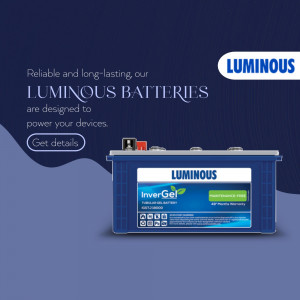 Luminous Inverter Battery with Invergell technology