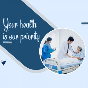 Doctor and nurse attending to a patient in a hospital bed