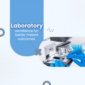 Image of a laboratory setting with a microscope and gloved hands, promoting patient care.