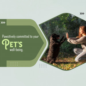 Woman practicing yoga with a dog in a park