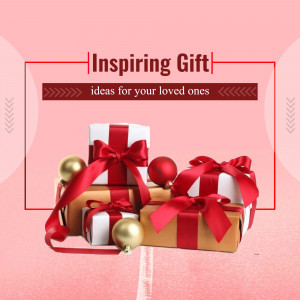 Stack of gift boxes with red ribbons and golden ornaments