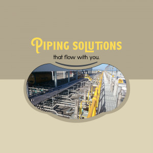 Image of industrial piping solutions with the tagline 'that flow with you'.