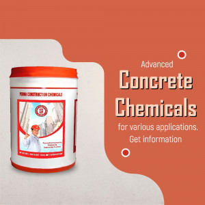 Container of Prima Construction Chemicals with building illustration