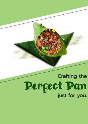 Close-up of a betel leaf pan with colorful fillings