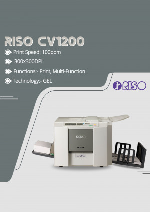 RISO CV1200 digital duplicator printer with specifications