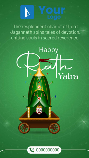 Illustration of Lord Jagannath's chariot for Rath Yatra festival