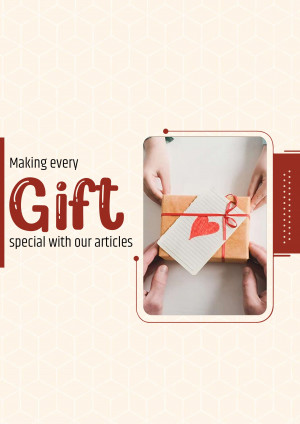 Hands exchanging a gift box with a heart-shaped tag
