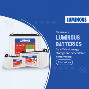 Luminous batteries for home and industrial use