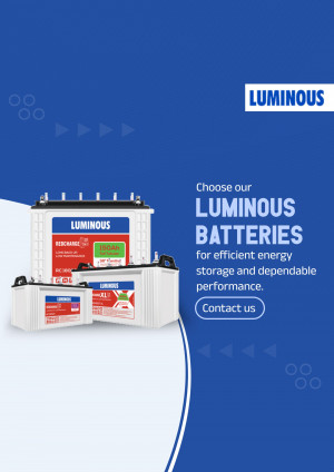 Luminous batteries for home and industrial use
