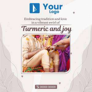Turmeric Ceremony Celebration Branding Post For Instagram