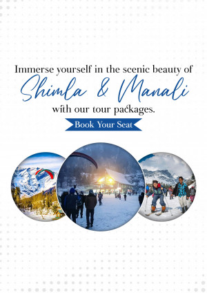 Scenic view of Shimla and Manali with tour package promotion