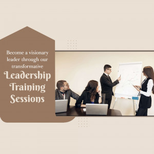 Business team in a leadership training session with a presenter at a whiteboard.