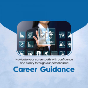 Woman interacting with a digital display of career training icons