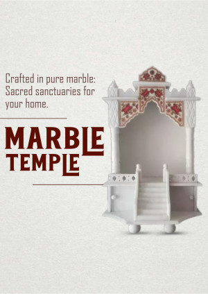 White marble temple with intricate carvings