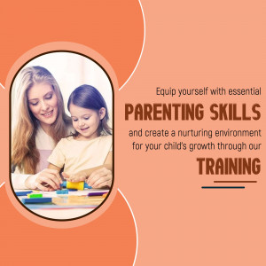Mother and daughter playing with building blocks, promoting parenting skills training.
