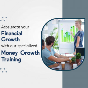 People in a training session discussing financial growth