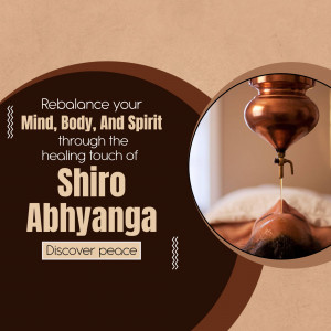 Image of a person receiving Shiro Abhyanga treatment, a traditional Ayurvedic therapy.