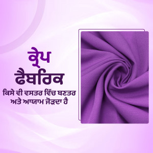 Image featuring Punjabi text over a textured purple fabric.
