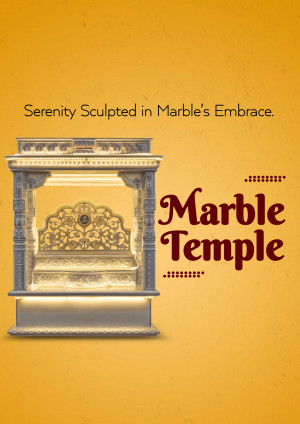 Image of a beautifully sculpted marble temple with intricate details and golden accents.