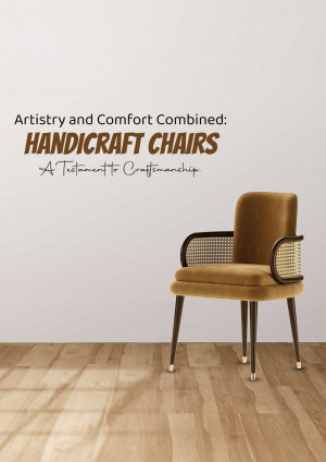 A stylish, modern armchair with a woven back and velvet upholstery.