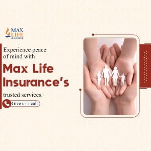 Hands cradling a paper family representing Max Life Insurance's protection.