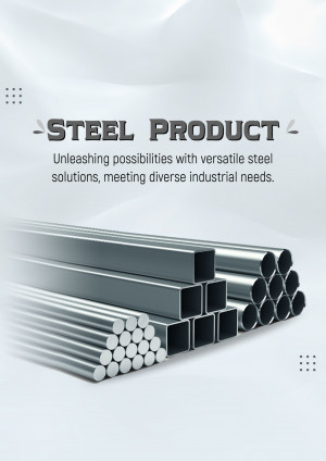 Image showcasing various steel products and solutions for industrial needs.