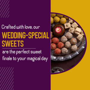 Assortment of Indian wedding sweets on a silver platter with a lit candle.