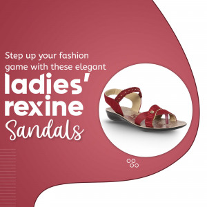 Red ladies' sandals with a stylish design