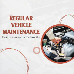 Image depicting a mechanic checking car engine oil with text promoting regular vehicle maintenance.