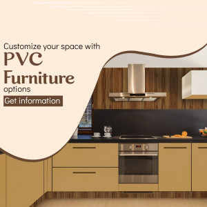 Modern kitchen design featuring PVC furniture and appliances