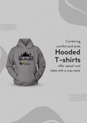 Gray hoodie with Fortnite logo on a textured background