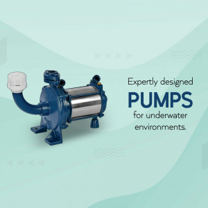 Blue submersible pump for underwater environments