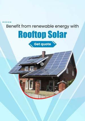 Image of a house with rooftop solar panels promoting renewable energy.
