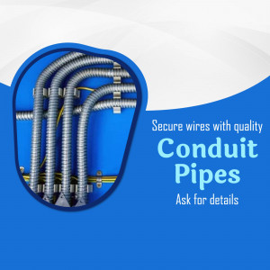 Image of conduit pipes protecting electrical wires