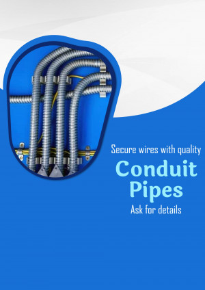 Close-up of electrical conduit pipes protecting wires inside an electrical box