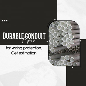 Image of white conduit pipes for electrical wiring protection