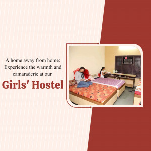 Two girls studying in a comfortable hostel room