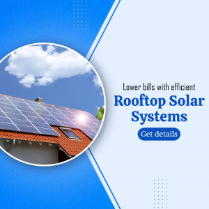Image of a house with rooftop solar panels promoting energy savings.