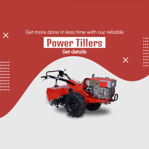 Red Power Tiller agricultural machine