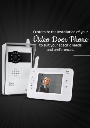 White video door phone system with monitor